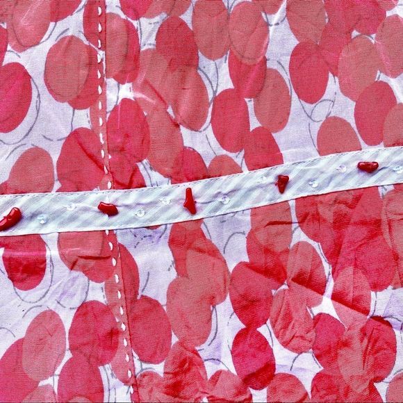 Sigrid Olsen Silk Blend Oval Polka Dot Lined Beaded Skirt Size 22 W - Picture 5 of 8